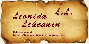 Leonida Lekčanin vizit kartica